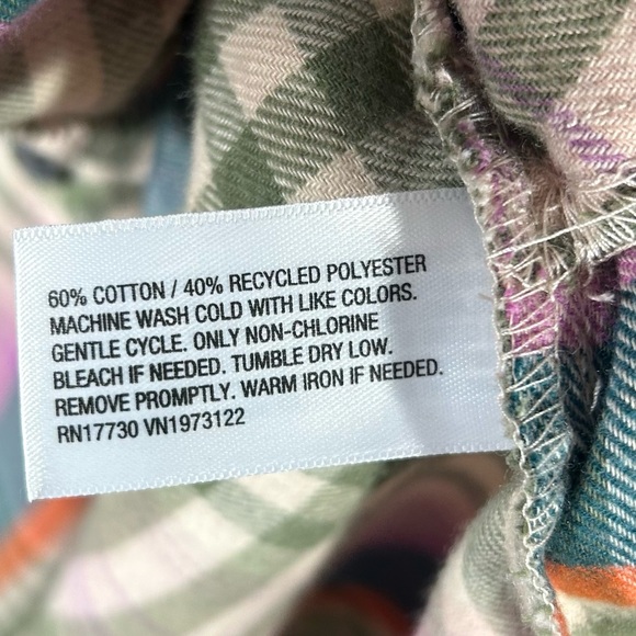 Wild Fable Plaid Flannel Small Oversized Cozy Cottagecore Button Shirt Gorpcore - Picture 6 of 6